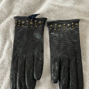 Banana Republic Black leather gloves
